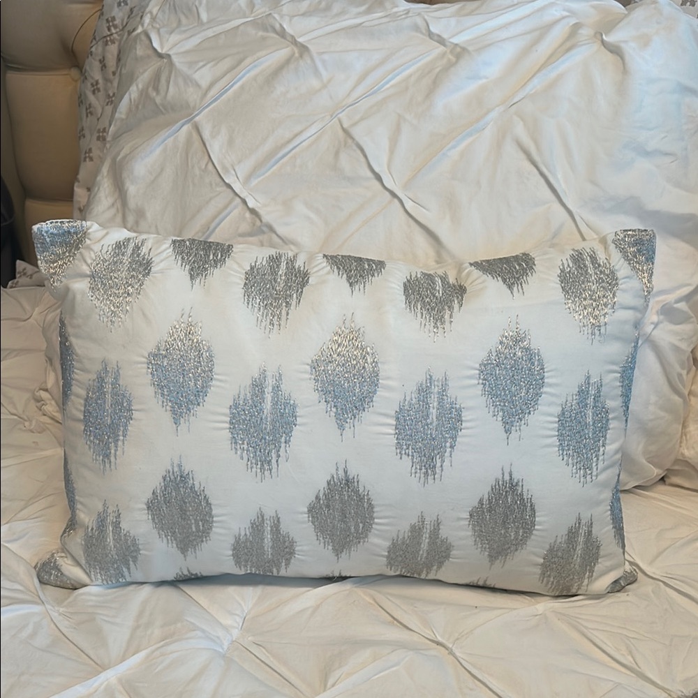 Chic Silver Patterned Pillow